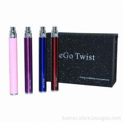 EGO-Twist Variable Voltage E-cigarettes with 650/900/1,100mAh Battery Capacity